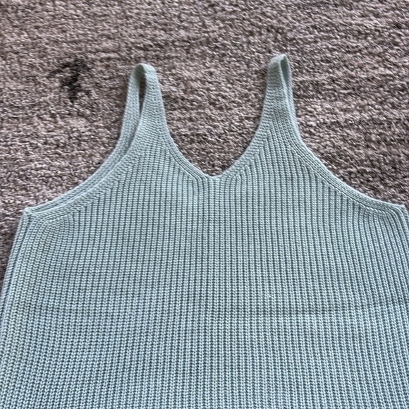 Mint Green Knit Tank Top 
Vneck Vback Lightweight perfect for summer or layering - Picture 6 of 10